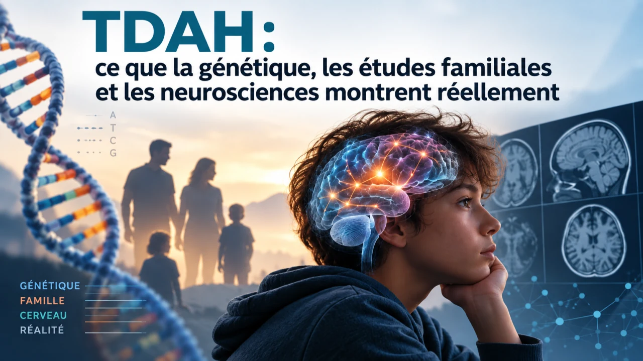 Illustration de l’article TDAH : ce que la génétique, les études familiales et les neurosciences montrent réellement